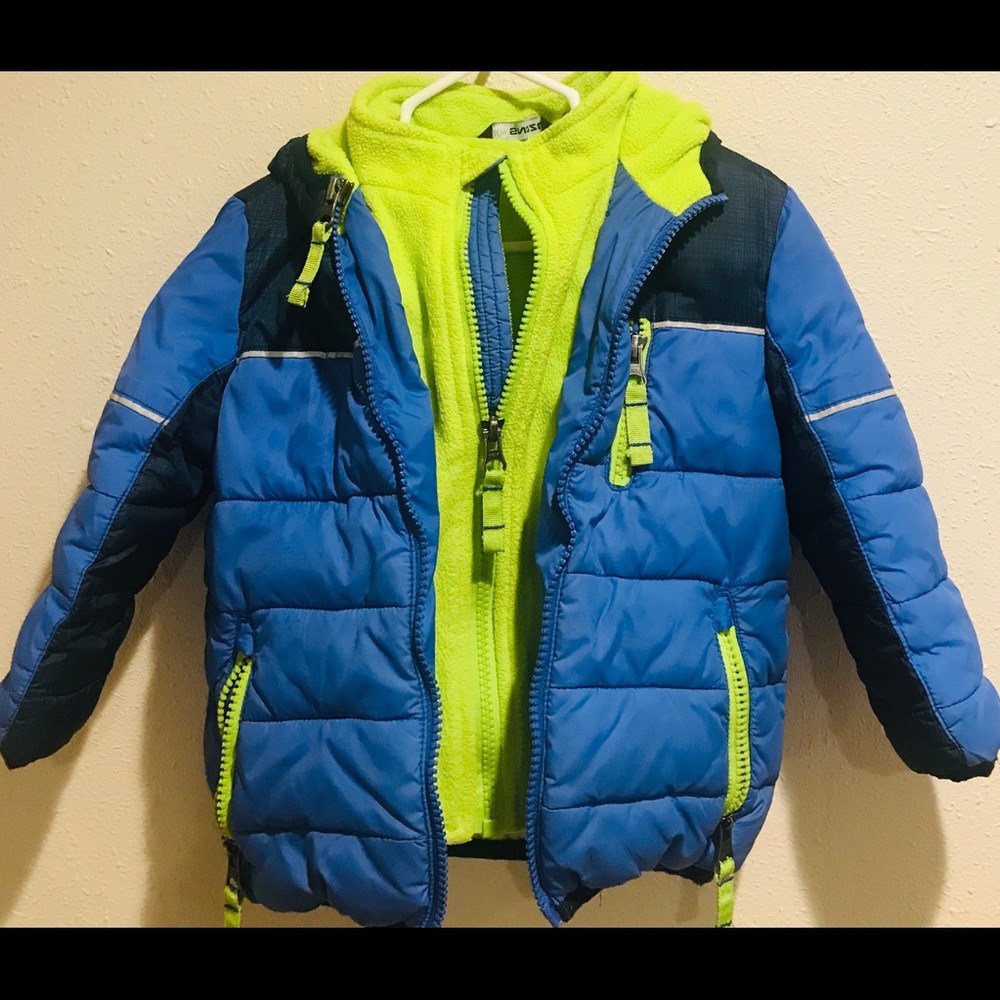Snozu Double Zip Blue Coat w/Hoodie